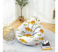 Mateju Pouf Poire Adulte et Enfants, Animal 3D Pouf Geant Chambre, Bean Bag Chair sans Remplissage, pour Grand Canapé, Chaise Longue Grande, Fauteuil de Salon pour Intérieur (Lion,S)