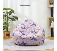 Mateju Pouf Poire Imprimé Étoile de Mer, Pouf Coton et Lin Sac Haricots sans Remplissage Soft Canapé Chambre, Lavable Sac de Haricots pour Enfant, Adulte (Cactus 8,70x80cm)