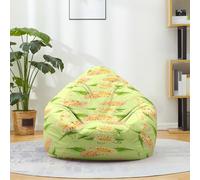 Mateju Pouf Poire Imprimé Tournesol, Pouf Coton et Lin Sac Haricots sans Remplissage Soft Canapé Chambre, Lavable Sac de Haricots pour Enfant, Adulte (Bleu Ciel 3,90x110cm)