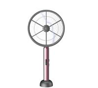 Mateju Raquette Electrique Insectes Rechargeable, Raquette Electrique Guepes Mouche et Moustique avec Câble Chargement USB Contre pour Insectes Volants (XH-555 Rose)