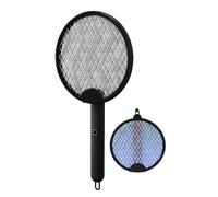Mateju Raquette Moustique Electrique Rechargeable, Raquette Electrique Pliable Insectes avec Câble Chargement USB Contre Moustiques Mouches Mites (Noir)