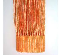 Mateju Rideau de Porte Rideau Fils Couleur Unie Anti Mouches 100x200cm Panneau Mural à Franges Moustiquaire, Séparation de Pièce, pour Maison, Fenetre, Hôtel, Exterieur, Restaurant (Orange1)