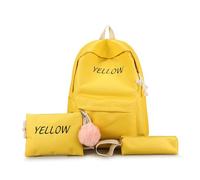 Mateju Sac a Dos, Cartable Fille Primaire Sac a Dos Enfant avec Sac de Messager et Trousse à Crayons 3 en 1 Sac à Dos, Garçons et Filles Petit Sac a Dos (Jaune)