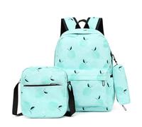 Mateju Sac a Dos, Impression de Fruits à la Mode, Cartable Fille Primaire Sac a Dos Enfant avec Sac à Lunch et Trousse à Crayons 3 en 1 Sac à Dos, Garçons et Filles Petit Sac a Dos (Pomme)