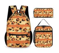 Mateju Sac a Dos, Motif Tigre Cartable Fille Primaire Sac a Dos Enfant avec Sac à Lunch et Trousse à Crayons 3 en 1 Sac à Dos, Garçons et Filles Petit Sac a Dos (Tiger 6)