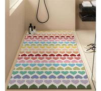 Mateju Tapis de Douche Antidérapant avec Drain, Séchage Rapide, Doux PVC Luffa Tapis de Bain de Sécurité Confort pour Salle de Bain et Zones Humide (Style Simple 7,90x90cm)