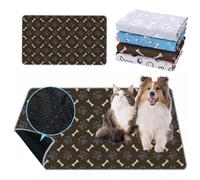 Mateju Tapis Educateur Lavable pour Chien et Chiot, Tapis de Dressage Ultra Absorbant Réutilisables Antidérapante, Tapis Propreté Animaux pour Canapé, Voiture et Voyages (100x70cm,Brun)