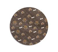 Mateju Tapis Educateur pour Chien et Chiot, Rond Tapis de Dressage Lavable Réutilisables Absorbant Antidérapante pour Animaux Extérieur Voiture et Voyages (Kaffee,70x100cm)