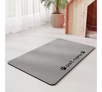 Mateju Tapis Gamelle Chat Chien, Super Absorbant Lavable Tapis Chat Gamelle, Couleur Unie Séchage Rapide Antidérapant de Gamelle de Nourriture (Animaux Compagnie,40x60cm)