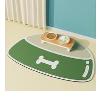 Mateju Tapis Gamelle Chat Chien, Super Absorbant Lavable Tapis Chat Gamelle, Séchage Rapide Tapis Antidérapant de Gamelle pour Chien Chat Tapis de Nourriture pour Animaux (Vert,80x120cm)