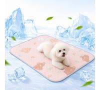Mateju Tapis Rafraichissant Chien Chat, Tapis Auto-refroidissant pour Animaux de Compagnie en Soie Glacée, Respirant et Lavable, pour Chien Chat pour Rester au Frais cet été (Ours,60x45cm)