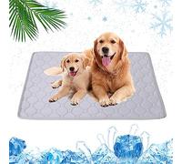 Mateju Tapis Rafraichissant Chien Chat, Tapis Auto-refroidissant pour Animaux de Compagnie pour Rester au Frais cet été, Lavable Antidérapant Respirant Tapis Multifonction (100x70cm,Gris)