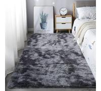 Mateju Tapis Salon, Tapis de Chambre, Tapis Doux en Peluche Moelleux Salon Moderne, Douillet Antidérapant Descente de Lit pour Salon, Chevet, Filles Crèche (120x160cm,Anthracite)