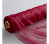 Mateju Voilage Arche Mariage Tenture Tulle Semi-Transparent Drapé Mousseline de Soie, Rideaux de Lit Baldaquin pour Fond de Décor, Décoration Mariage, Cérémonie, Fête (Bordeaux,0.75x30m)