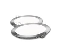 Matel Downlight LED Redondo Plata 18W.N.2UNID