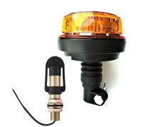 Matel Service Gyrophare LED avec support tube enfichable 4 motifs flash Pied flexible Voyant avertiss. Compatible tous vehic. Tension 12/24 V Couleur