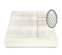 Matelas 100 % latex naturel, compression et sans déformation, design nid d'abeille respirant, doux et confortable, matelas en caoutchouc respectueux de l'environnement, 2 en 1, 140 x 200 cm