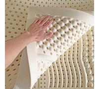 Matelas 100 % latex naturel, respirant, doux, épais, pliable, pour lit simple et double, idéal pour les chambres d'hôtes, 10 cm d'épaisseur, 180 x 220 cm