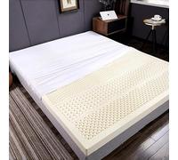 Matelas 100 % latex naturel, respirant et frais, respectueux de l'environnement, design hypoaller parfait pour soulager les douleurs dorsales et pour un repos sain.