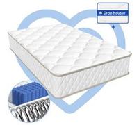 Matelas 100x200, matelas ressorts 7 zones, matelas 1 place avec mousse multi-densité pour adulte et enfant,drap-housse offert en plus