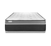 Matelas VITAL CARE 100 x 210 cm - 26cm - Ressorts ensachs et mmoire de forme - Moelleux - Matelas Blanc