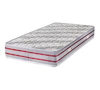 Matelas 120x190 x 21 cm - Très Ferme - Tissu Bambou - Aertech+ 35 Kg-m3 HR Dernière Génération - 5 Zones de Confort