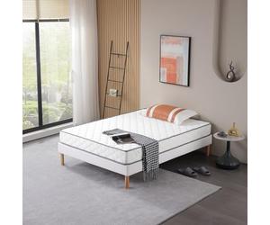 Matelas 120x200 - Hauteur 20 cm Soutien Ferme et Durable Mousse Haute Densité 30 kg/m³ - 2 Faces de Couchage - Certifié CertiPUR & Oeko-TEx - Modèle Doux Rêve 20