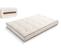 Matelas 120x200 naturel avec coco et 2x latex - Futon Comfort Relax Kedro - Pascall Ecru