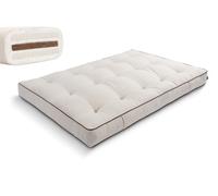 Matelas 120x200 naturel avec coco et 2x latex - Futon Comfort Relax Kedro - Pascall Lin