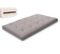 Matelas 120x200 naturel avec coco et 2x latex - Futon Comfort Relax - Pascall Gris
