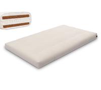 Matelas 120x200 naturel avec latex et 2x coco- Futon Comfort Relax Hard - Pascall Ecru