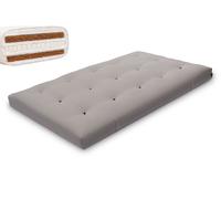 Matelas 120x200 naturel avec latex et 2x coco- Futon Comfort Relax Hard - Pascall Gris