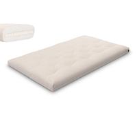 Matelas 120x200 naturel avec latex - Futon Slim Latex - Pascall Ecru
