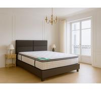 Matelas 140 x 190 cm ressorts ensachés 7 zones surmatelas intégré et coutil bambou ép.23cm - TAREVO de NATUREA