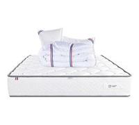 Matelas 140x190 cm, Iris, 20 cm, mémoire de forme, ferme, face été/hiver + 2 oreillers + couette G