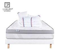 Matelas 140x190 cm, Relaxation, 26cm, Ressorts Ensachés, Mousse Haute Densité, ergonomique, Soutien ferme + 2 Oreillers G