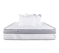Matelas 140x190 cm, Relaxation, 26cm, Ressorts Ensachés, Mousse Haute Densité, ergonomique, Soutien ferme + 2 Oreillers G