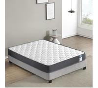 Matelas 140x190 DEWINNER® Matelas à Ressort 20 cm Épaisseur en Mousse Mémoire de Forme Transpirant 7 Zones de Confort CertiPUR-US