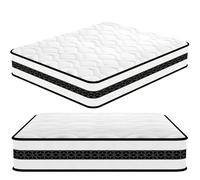 Matelas 140x190 Épaisseur 30cm, Hybride, Ressorts ensachés + Matelas en Mousse en Matériau Bambou, Certifié CertiPUR-US et OEKO-TEX, Absorbant et Respirant, Soutien au Confort, Tissu Doux pour La Peau