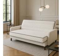 Matelas 140x190 Ferme Clic Clac 20 cm - Dim Assise 60 cm - 7 Zones de Confort - Déhoussable et Lavable - Haute Résilience - Confort Idéal pour Usage Quotidien