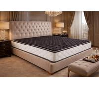 Matelas 140x190 - Hauteur 20 cm Soutien Ferme Mousse Haute Densité 30 kg/m³ - 2 Faces de Couchage (Face Noire Design) - Certifié CertiPUR & Oeko-TEx - Modèle Doux Rêve 20 Noir