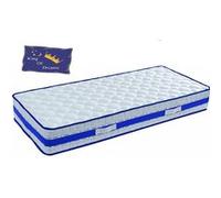 Matelas 140X190 Mousse Poli Lattex Indéformable - Face Hiver avec Laine Merinos - Face été avec Lin - Hauteur 29 cm - Soutien Très Ferme + Protège Matelas OFFERT Blue 140 190 King of Dreams G