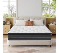 Matelas 140x200 cm - Ép 30cm - Tissu super extensible - Matelas livrés roulés -Coton de fibre aérobie - 8 Zones de Confort