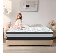 Matelas 140x200 cm Épais 30cm, Certifié Oeko-TEX, Moyenne Ferme H3, matelas Hybride à Ressorts Ensachés Indépendant en Mousse à Mémoire de Forme, Hypoallergénique, Luxe, Soutien Parfait et Durable