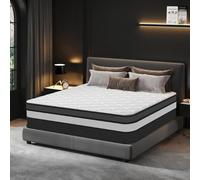 Matelas 140x200 cm Luxe, Très épais 30 CM Mousse multicouche+Bleu Latex+Mousse à mémoire de Forme, Noyau à ressorts, Ergonomique, H3 Mi-ferme,7 Zones, Hypoallergénique, Respirant, Haute résilience