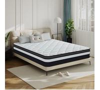Matelas 140x200 cm - Mousse Mémoire de Forme et Ressorts Ensachés 8 Zones - Fermeté H3 - Confort Ergonomique Supreme - Certifié
