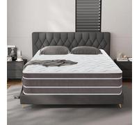 Matelas 140x200 cm - Premium - Ép 26cm - Luxe Matelas de Lit d'Adulte - 7 Zones de Confort Mousse Mémoire Adaptative+Noyau à ressorts - Hypoallergénique - Durable - Couchage Indépendant - Respirant