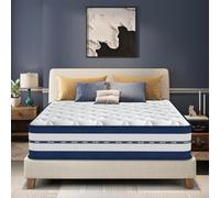 Matelas 140x200 CM Premium - Très Épais 26 cm - Hybride, Mousse à mémoire de Forme + Ressorts ensachés, H3, Confort Équilibré, Matelas 7 Zones Ergonomique, Hypoallergénique, Soutien Optimal, Confort