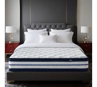 Matelas 140x200, hauteur 26 cm, ressorts ensachés et mousse à mémoire de forme, soutien 8 zones, ergonomique, améliore le sommeil FERMETÉ H3 : Conçu à l'aide des meilleurs matériaux et de technologies