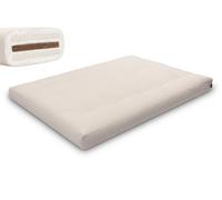 Matelas 140x200 naturel avec coco et 2x latex - Futon Comfort Relax - Pascall Ecru